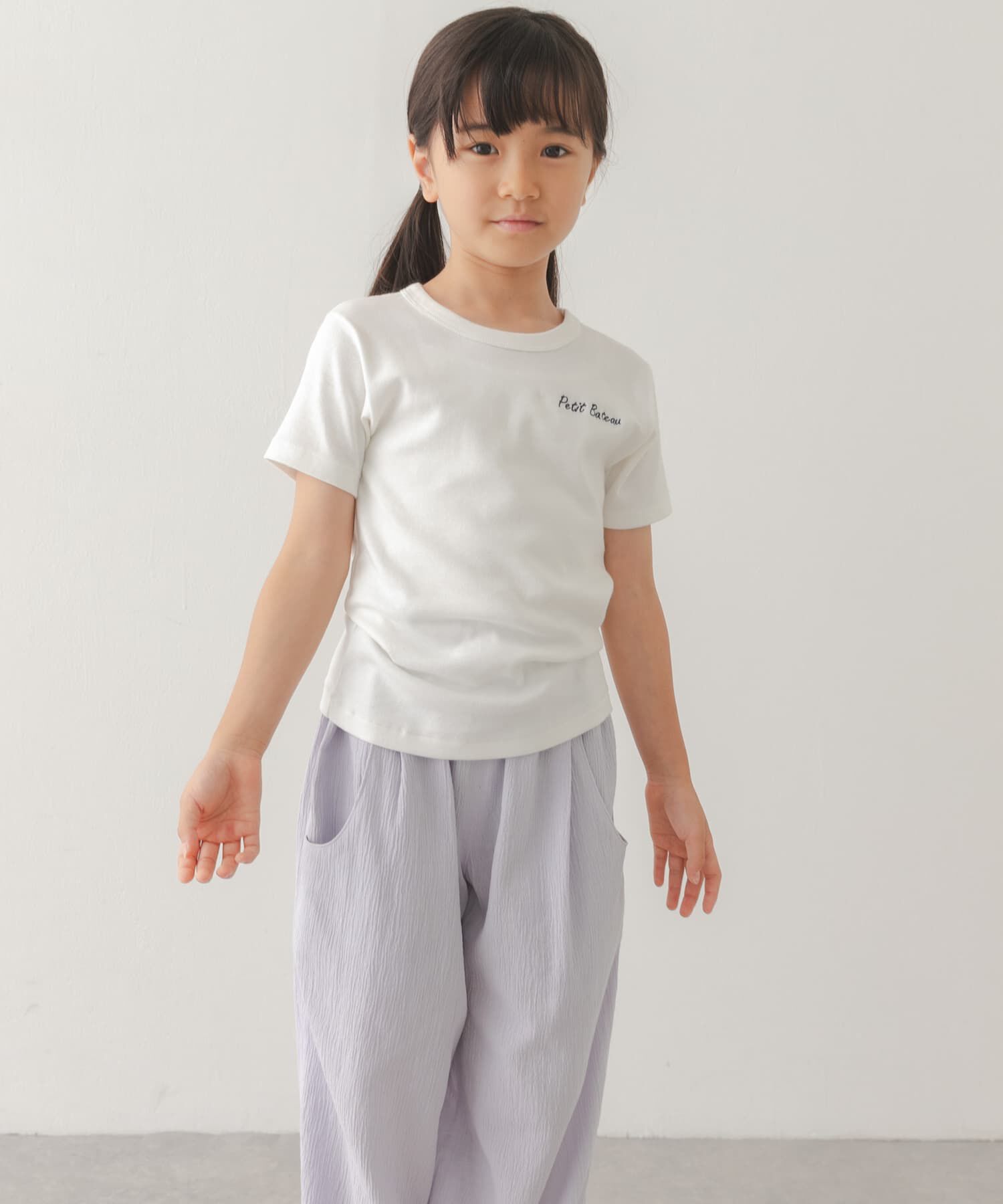 URBAN RESEARCH DOORS「『別注』PETIT BATEAU&times;DOORS　刺繍ロゴTシャツ(KIDS)」|Tシャツ・カットソー|