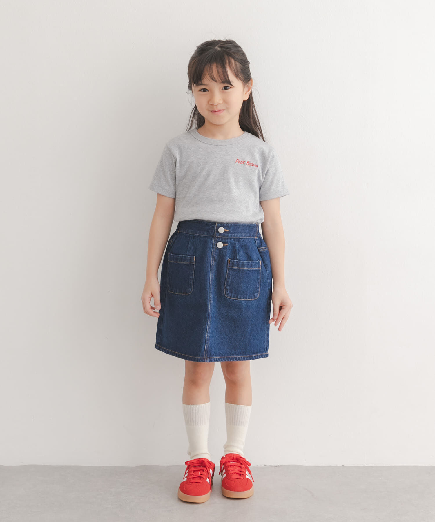 URBAN RESEARCH DOORS「『別注』PETIT BATEAU&times;DOORS　刺繍ロゴTシャツ(KIDS)」|Tシャツ・カットソー|