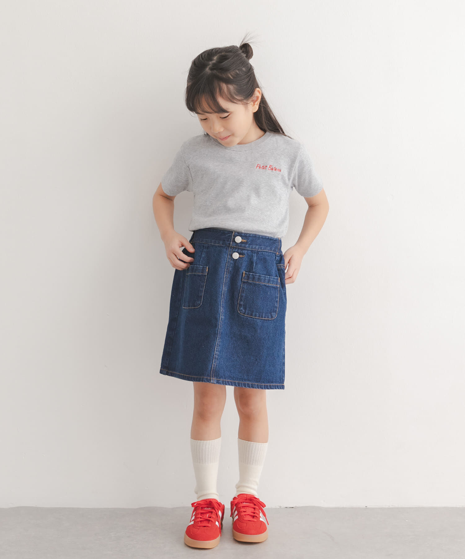 URBAN RESEARCH DOORS「『別注』PETIT BATEAU&times;DOORS　刺繍ロゴTシャツ(KIDS)」|Tシャツ・カットソー|