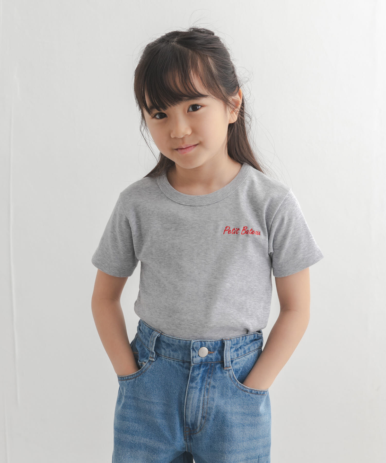 URBAN RESEARCH DOORS「『別注』PETIT BATEAU&times;DOORS　刺繍ロゴTシャツ(KIDS)」|Tシャツ・カットソー|