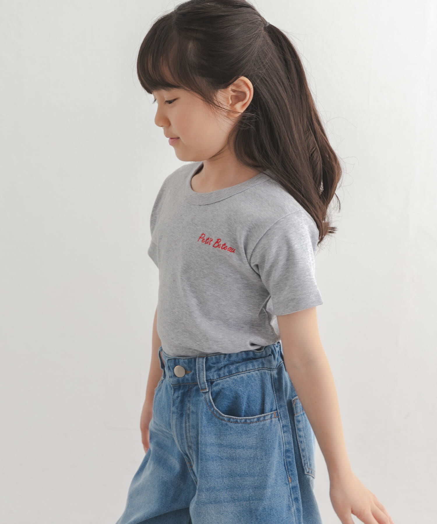 URBAN RESEARCH DOORS「『別注』PETIT BATEAU&times;DOORS　刺繍ロゴTシャツ(KIDS)」|Tシャツ・カットソー|