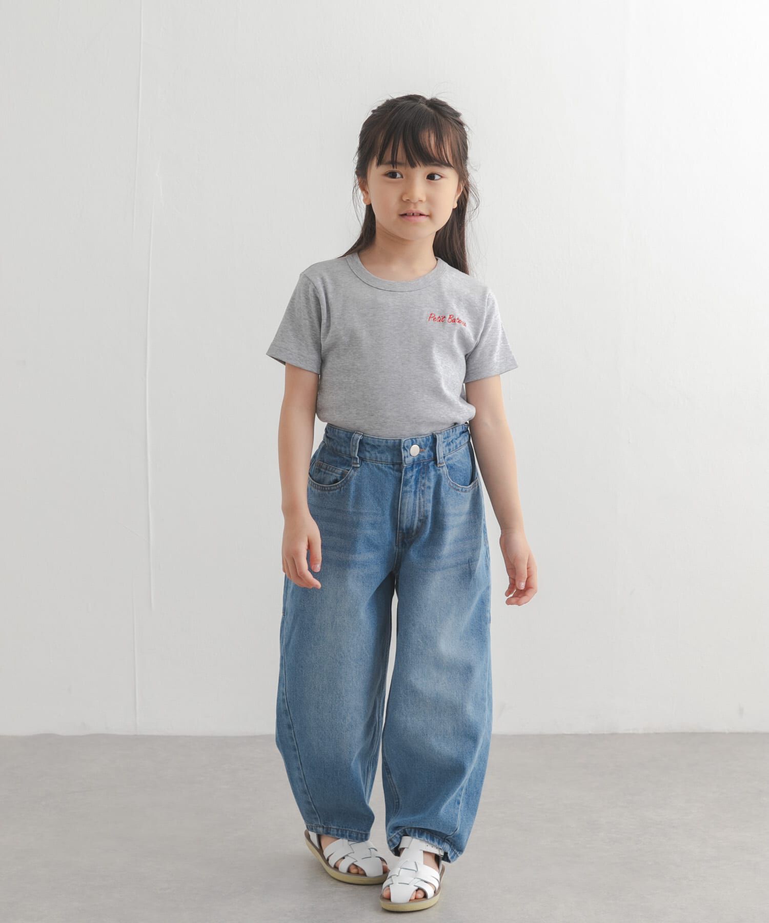 URBAN RESEARCH DOORS「『別注』PETIT BATEAU&times;DOORS　刺繍ロゴTシャツ(KIDS)」|Tシャツ・カットソー|