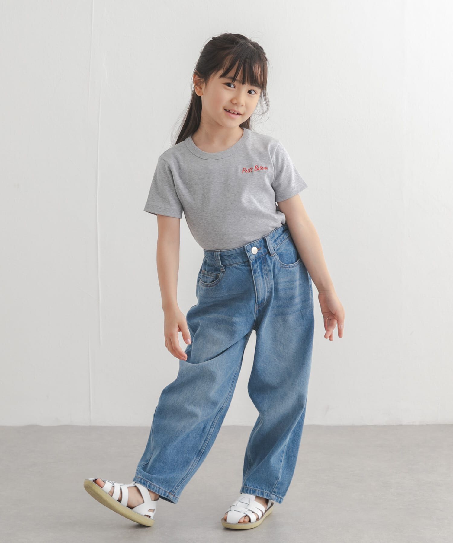 URBAN RESEARCH DOORS「『別注』PETIT BATEAU&times;DOORS　刺繍ロゴTシャツ(KIDS)」|Tシャツ・カットソー|