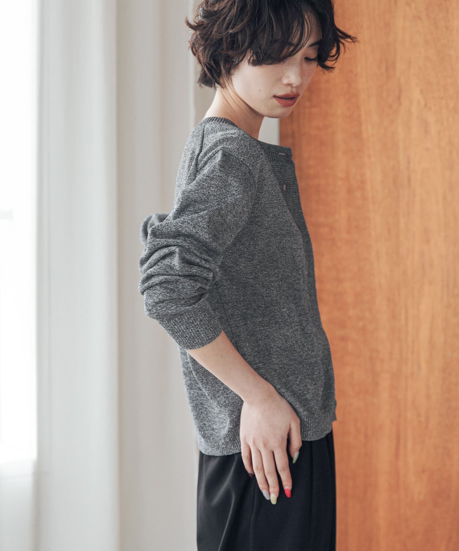 URBAN RESEARCH DOORS「『洗濯可/UVカット』『UR TECH』Aircareニットカーディガン」|カーディガン|