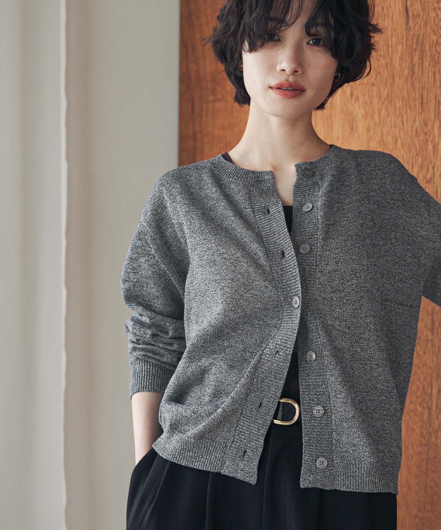 URBAN RESEARCH DOORS「『洗濯可/UVカット』『UR TECH』Aircareニットカーディガン」|カーディガン|