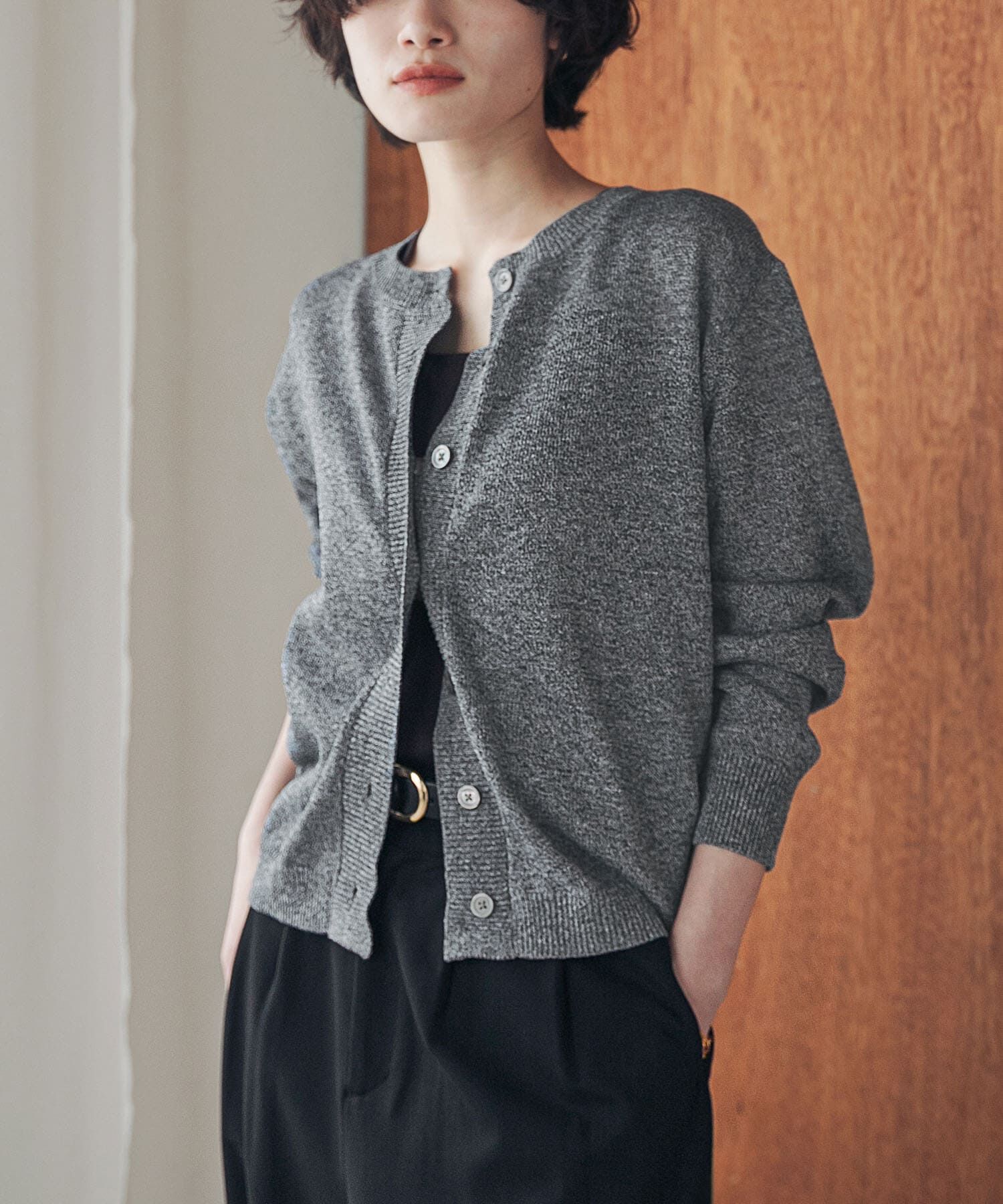 URBAN RESEARCH DOORS「『洗濯可/UVカット』『UR TECH』Aircareニットカーディガン」|カーディガン|