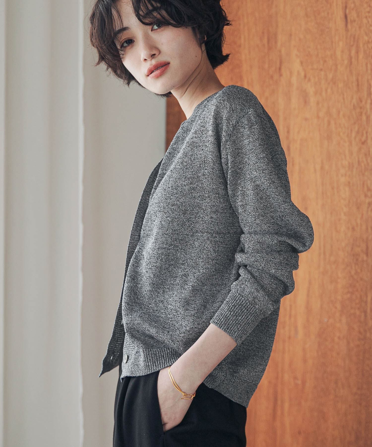 URBAN RESEARCH DOORS「『洗濯可/UVカット』『UR TECH』Aircareニットカーディガン」|カーディガン|