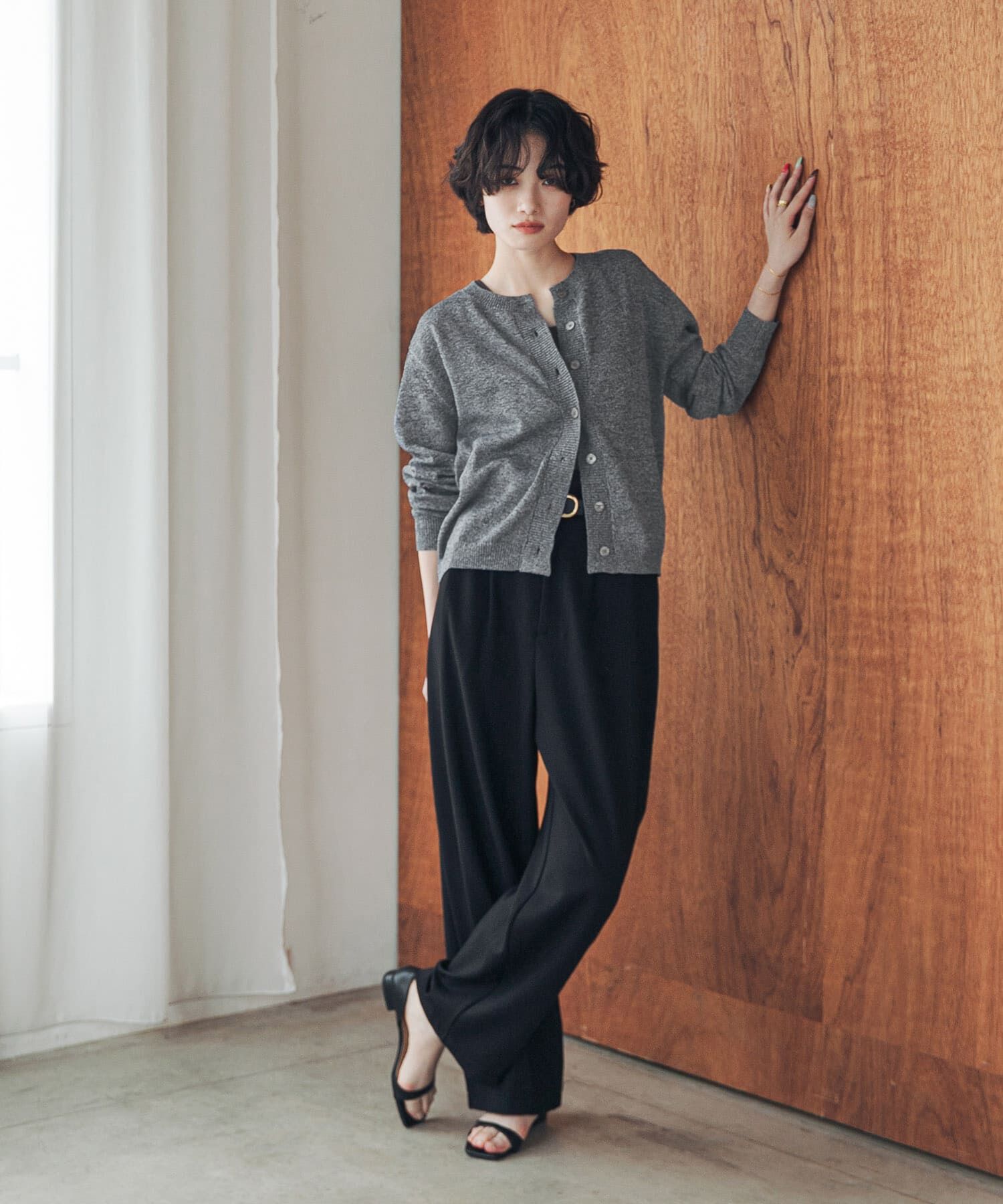 URBAN RESEARCH DOORS「『洗濯可/UVカット』『UR TECH』Aircareニットカーディガン」|カーディガン|