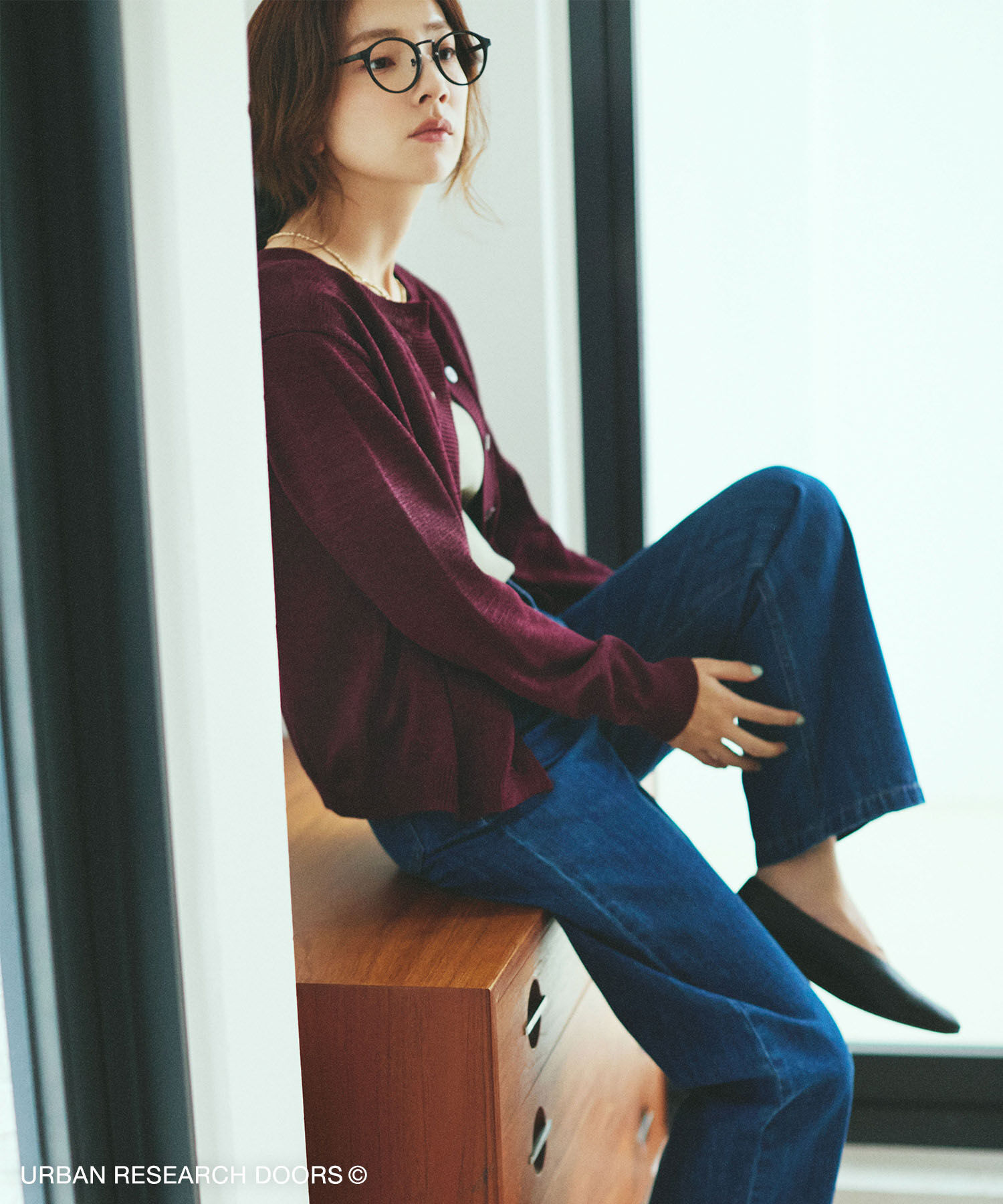 URBAN RESEARCH DOORS「『洗濯可/UVカット』『UR TECH』Aircareニットカーディガン」|カーディガン|