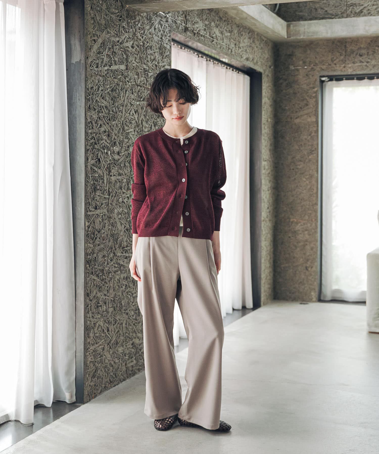 URBAN RESEARCH DOORS「『洗濯可/UVカット』『UR TECH』Aircareニットカーディガン」|カーディガン|
