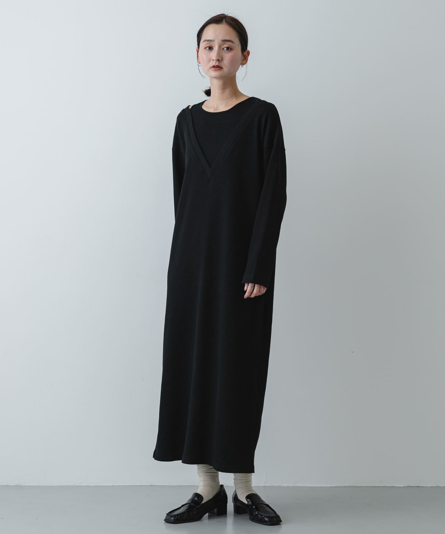 SENSE OF PLACE by URBAN RESEARCH「レイヤードネックリブワンピース」|ワンピース|