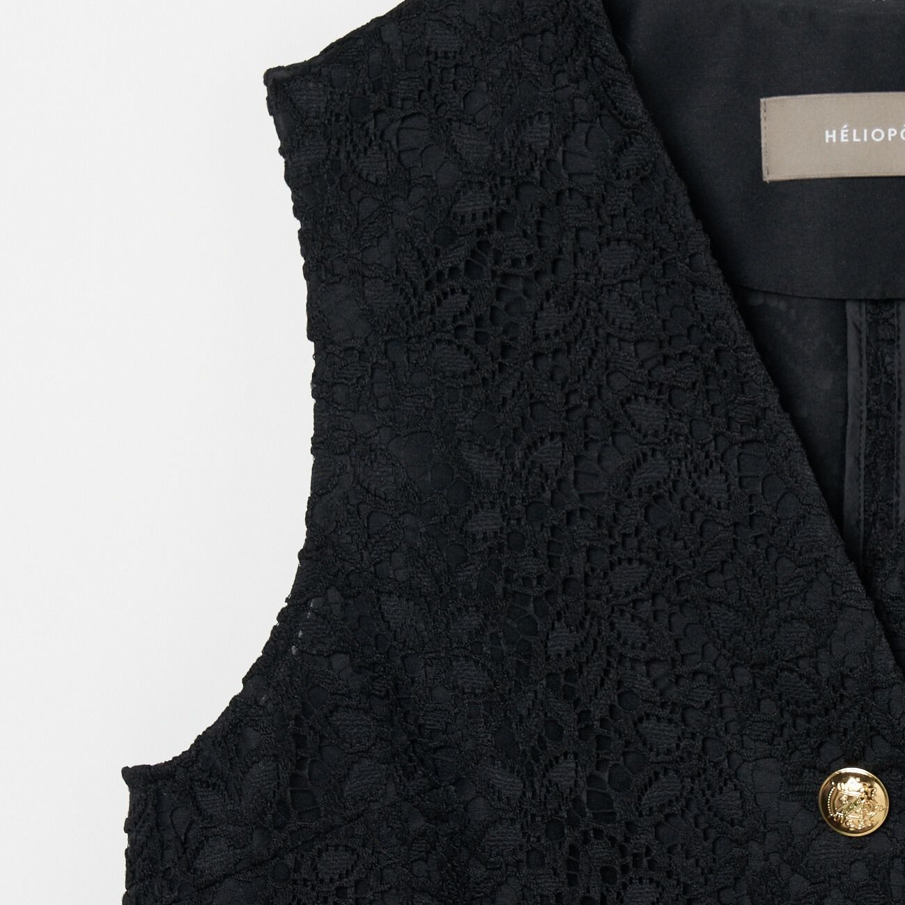 HELIOPOLE「HELIOPOLE EMBROIDERY LACE VEST」|ベスト・ジレ|