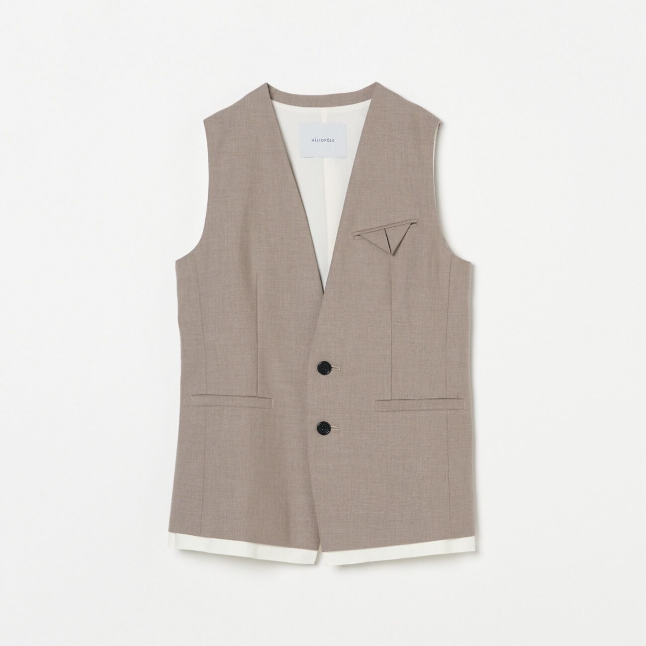 HELIOPOLE「HELIOPOLE the ELLISON VEST」|ベスト・ジレ|ベージュ