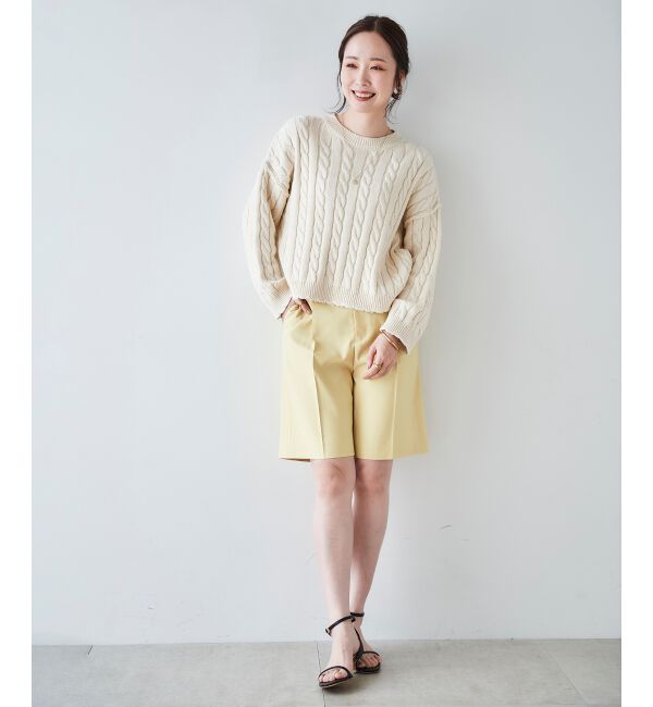 le.coeur blanc「ツイルストレッチハーフパンツ」|その他|
