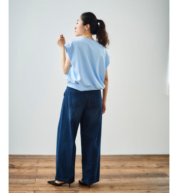  「コットンタックショルダーTシャツ」|Tシャツ・カットソー|
