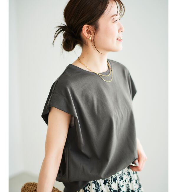  「コットンタックショルダーTシャツ」|Tシャツ・カットソー|