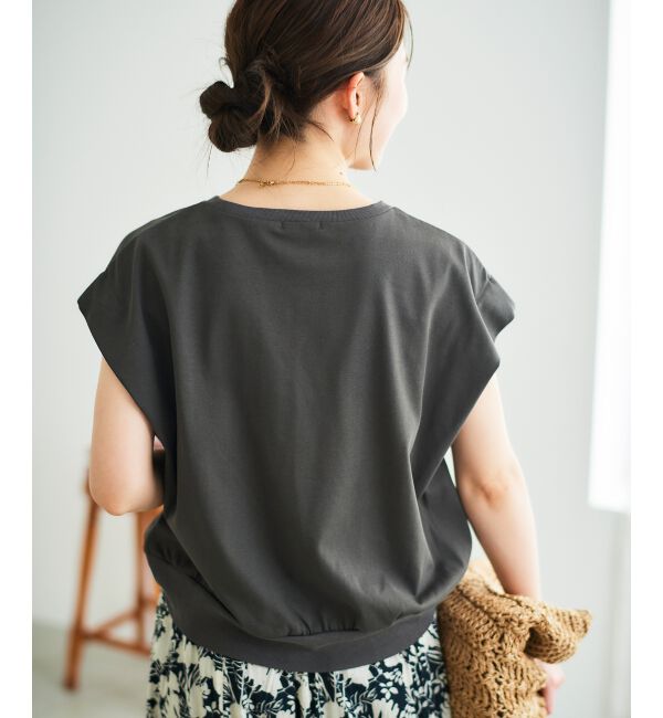  「コットンタックショルダーTシャツ」|Tシャツ・カットソー|