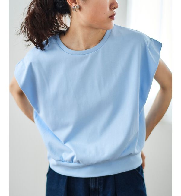  「コットンタックショルダーTシャツ」|Tシャツ・カットソー|