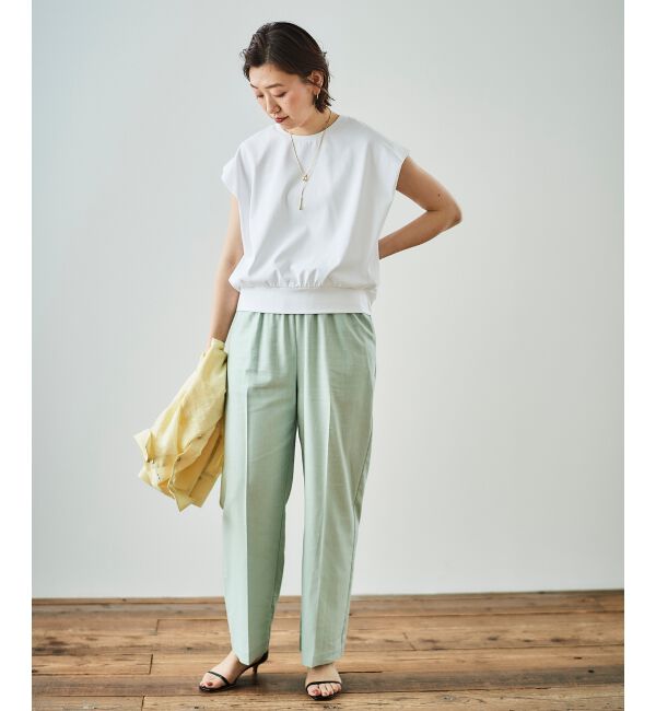  「コットンタックショルダーTシャツ」|Tシャツ・カットソー|