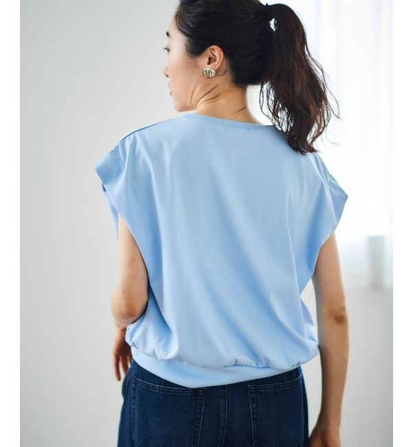  「コットンタックショルダーTシャツ」|Tシャツ・カットソー|