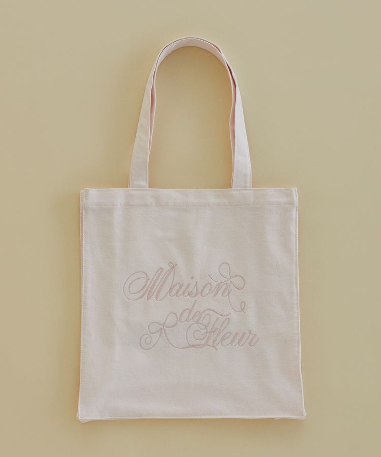 Maison de FLEUR「ブランドロゴ刺繍スクエアトートバッグ」|トートバッグ|