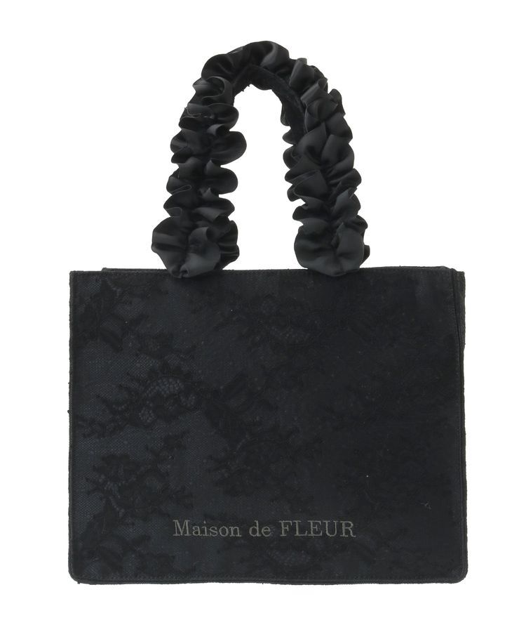 Maison de FLEUR「レースフリルハンドルスクエアトートSバッグ」|トートバッグ|