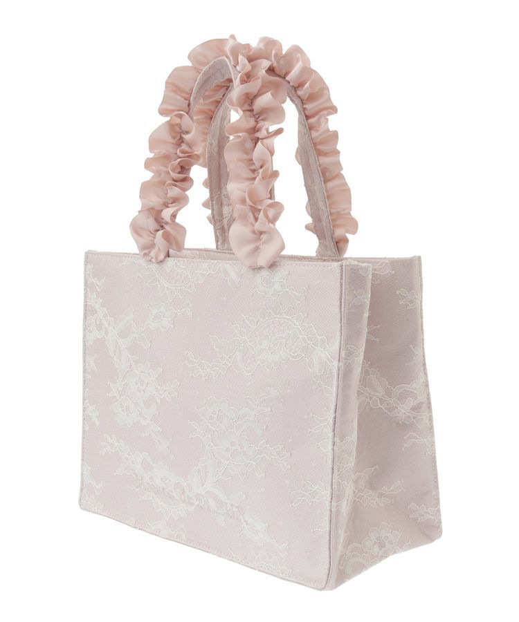 Maison de FLEUR「レースフリルハンドルスクエアトートSバッグ」|トートバッグ|