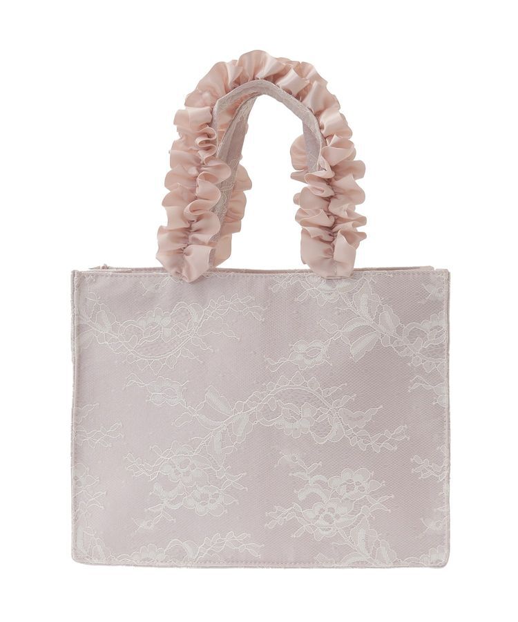 Maison de FLEUR「レースフリルハンドルスクエアトートSバッグ」|トートバッグ|
