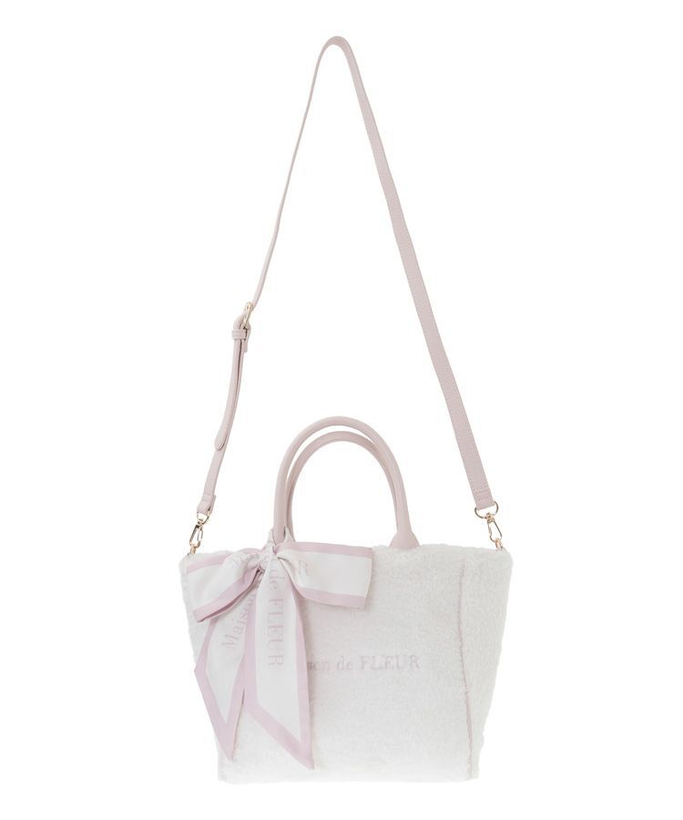 Maison de FLEUR「スカーフ付きボア2WayMトートバッグ」|トートバッグ|