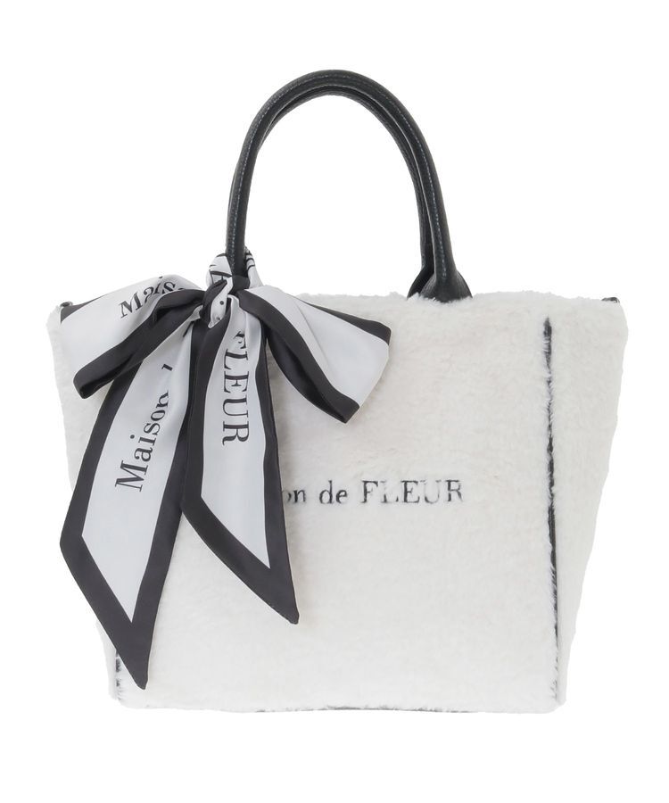 Maison de FLEUR「スカーフ付きボア2WayMトートバッグ」|トートバッグ|