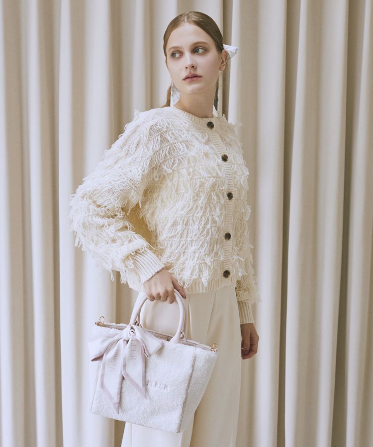Maison de FLEUR「スカーフ付きボア2WayMトートバッグ」|トートバッグ|