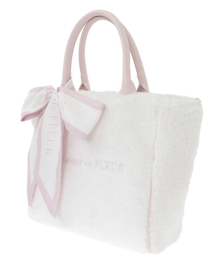 Maison de FLEUR「スカーフ付きボア2WayMトートバッグ」|トートバッグ|