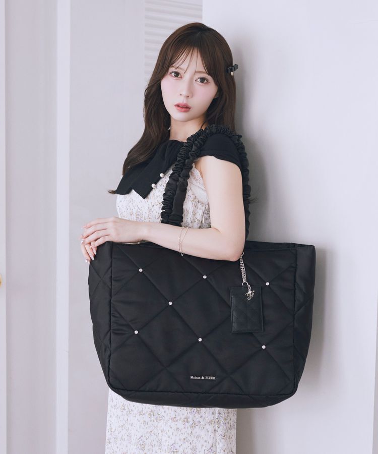 Maison de FLEUR「キルティングエアリーキャリーオンバッグ」|トートバッグ|