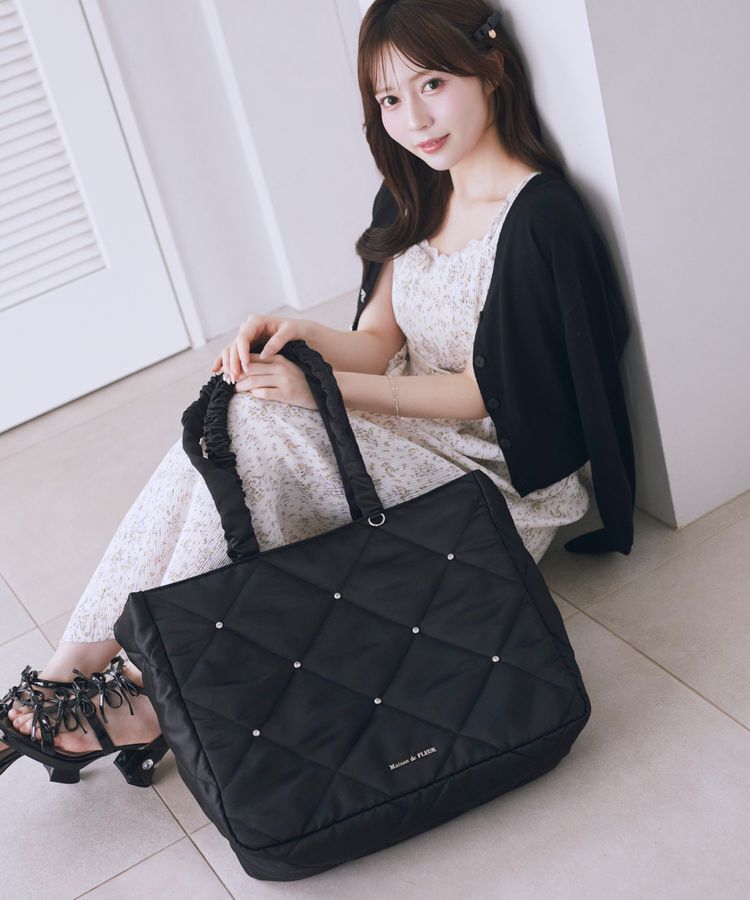 Maison de FLEUR「キルティングエアリーキャリーオンバッグ」|トートバッグ|