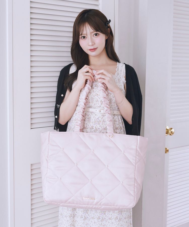 Maison de FLEUR「キルティングエアリーキャリーオンバッグ」|トートバッグ|
