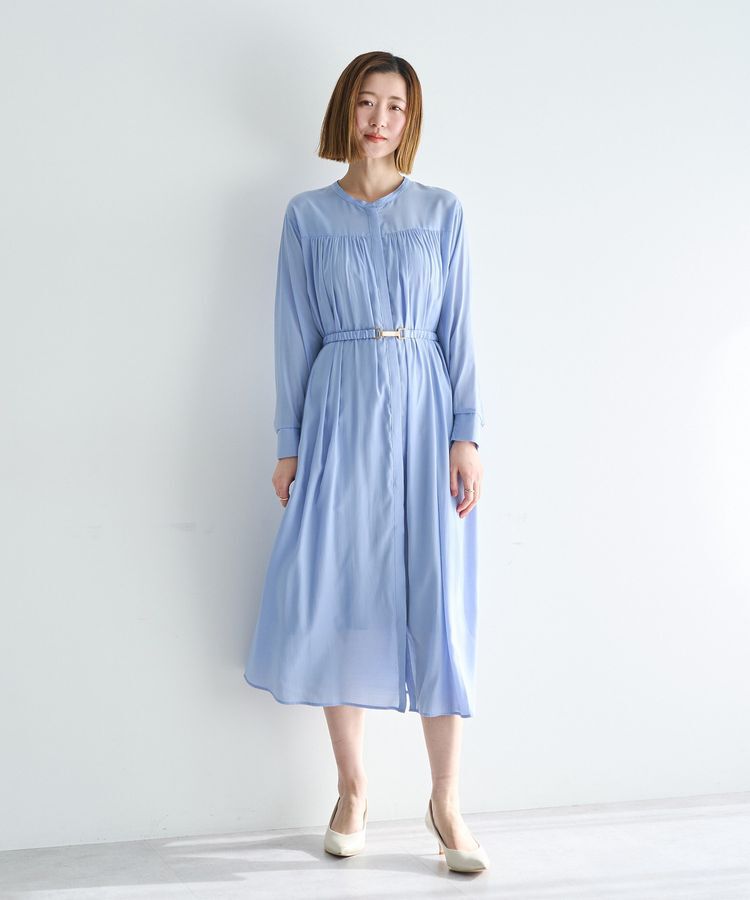 YECCA VECCA「ベルト付きギャザーワンピース」|ワンピース|