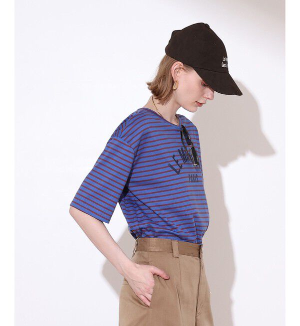 allureville「カレッジライクロゴボーダーＴシャツ」|Tシャツ・カットソー|