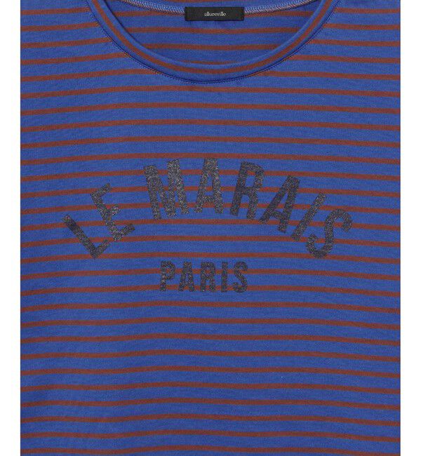 allureville「カレッジライクロゴボーダーＴシャツ」|Tシャツ・カットソー|