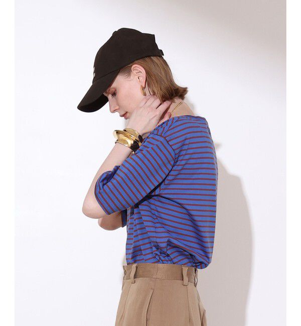allureville「カレッジライクロゴボーダーＴシャツ」|Tシャツ・カットソー|