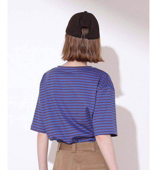 allureville「カレッジライクロゴボーダーＴシャツ」|Tシャツ・カットソー|