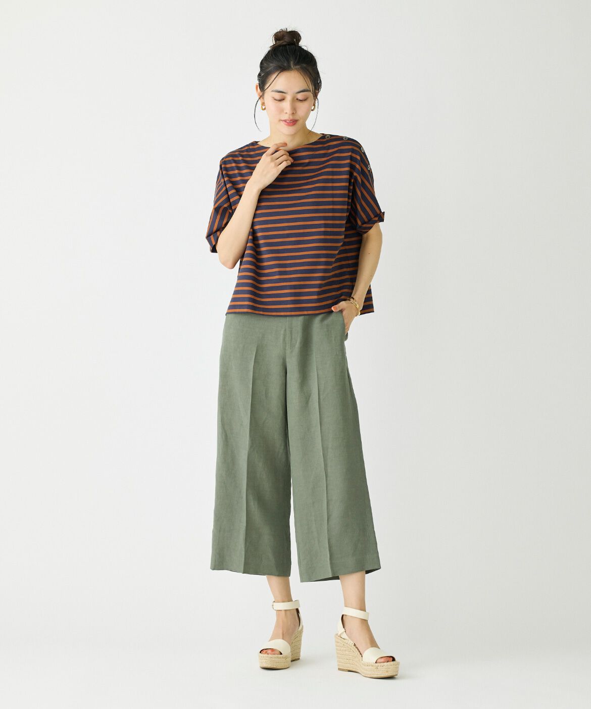 DAY by DAY it&rsquo;s international「リネンワイドクロップドパンツ」|その他|