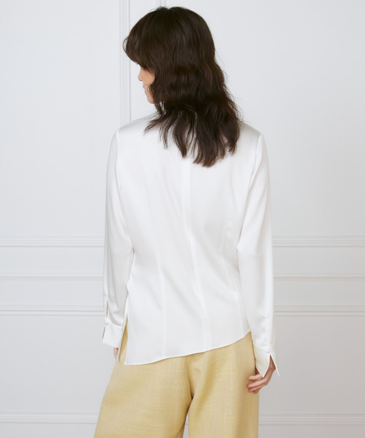 INED「《大きいサイズ》ウエストひねりブラウス《la veille by SUPERIOR CLOSET》」|シャツ・ブラウス|