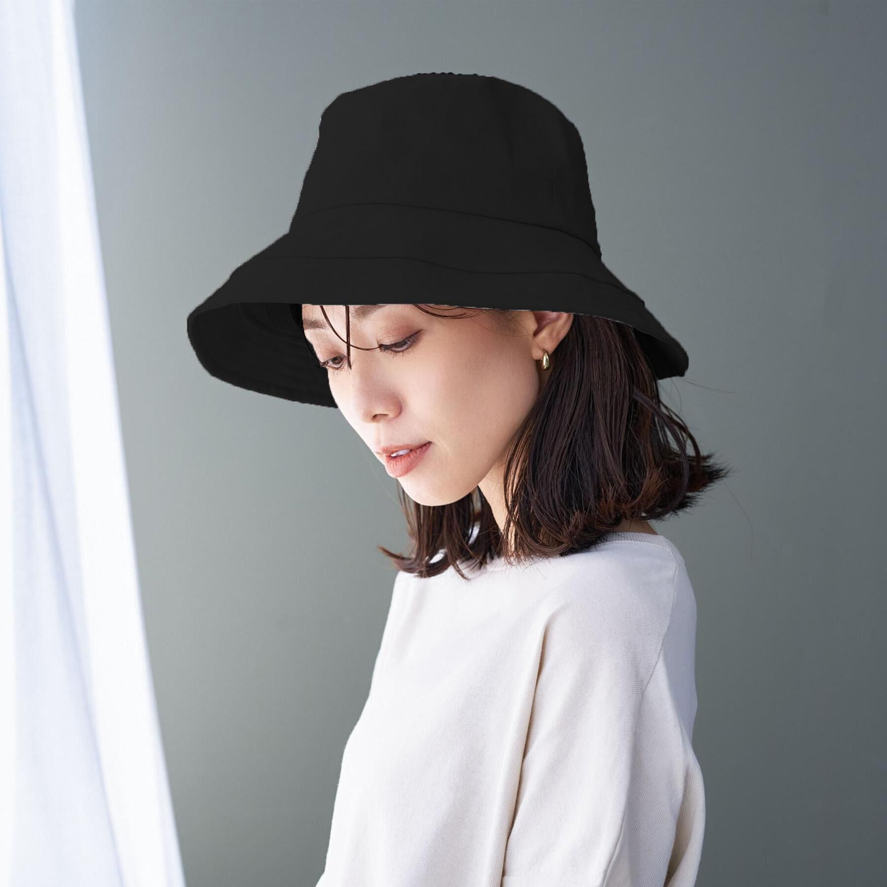UNTITLED「◆【遮熱／UV】リネンブレンドつば広HAT」|ハット|