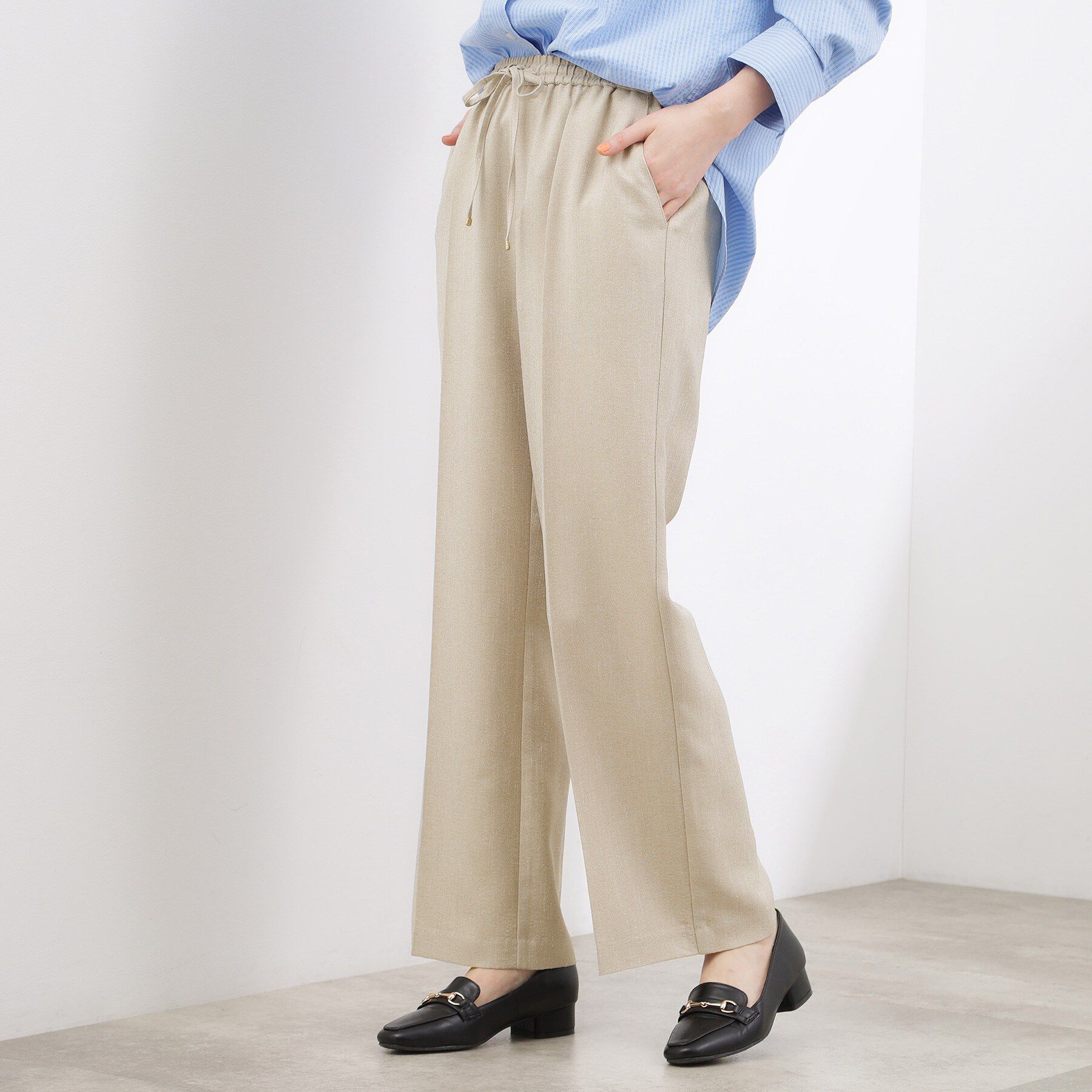 grove「高評価！【貴島明日香さん着用・カセット服】リネンライクソフトフレアパンツ」|その他|