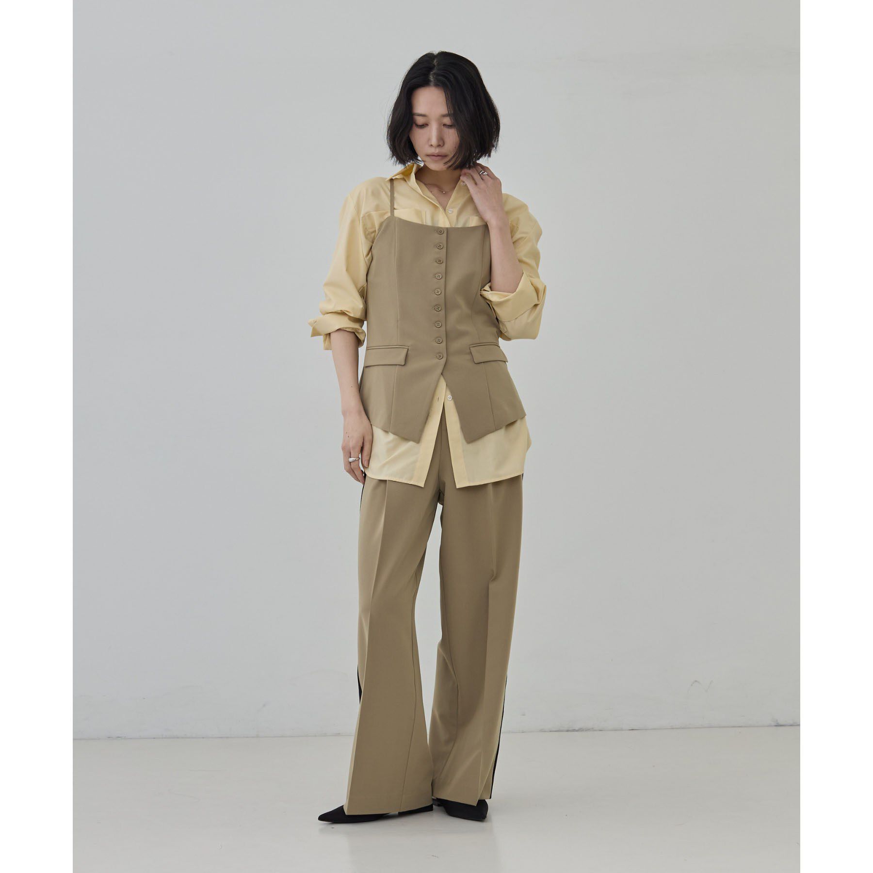 GALLEST「Comfy Set Up｜キャミジレ【セットアップ対応／通勤／カセット服】」|ベスト・ジレ|