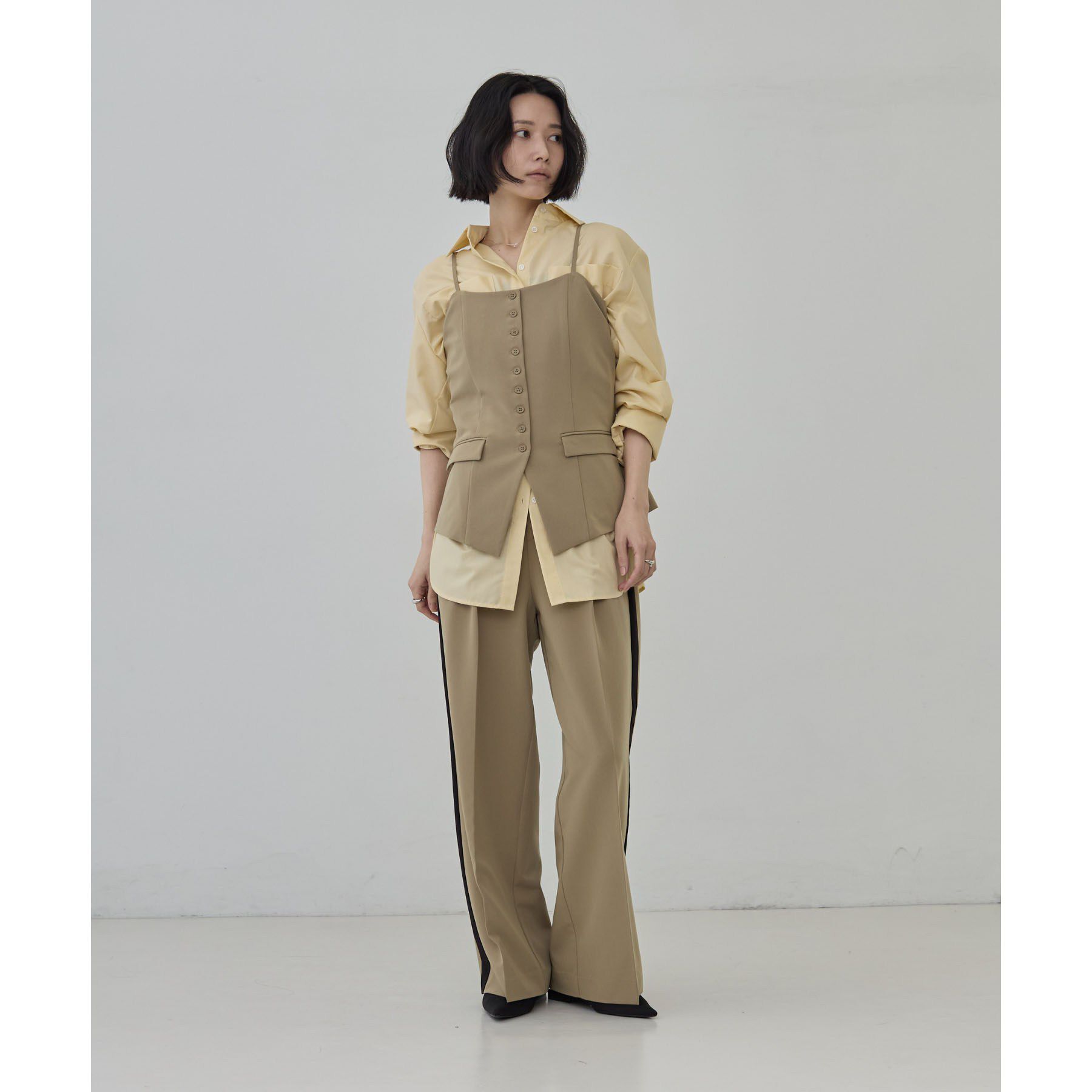 GALLEST「Comfy Set Up｜キャミジレ【セットアップ対応／通勤／カセット服】」|ベスト・ジレ|