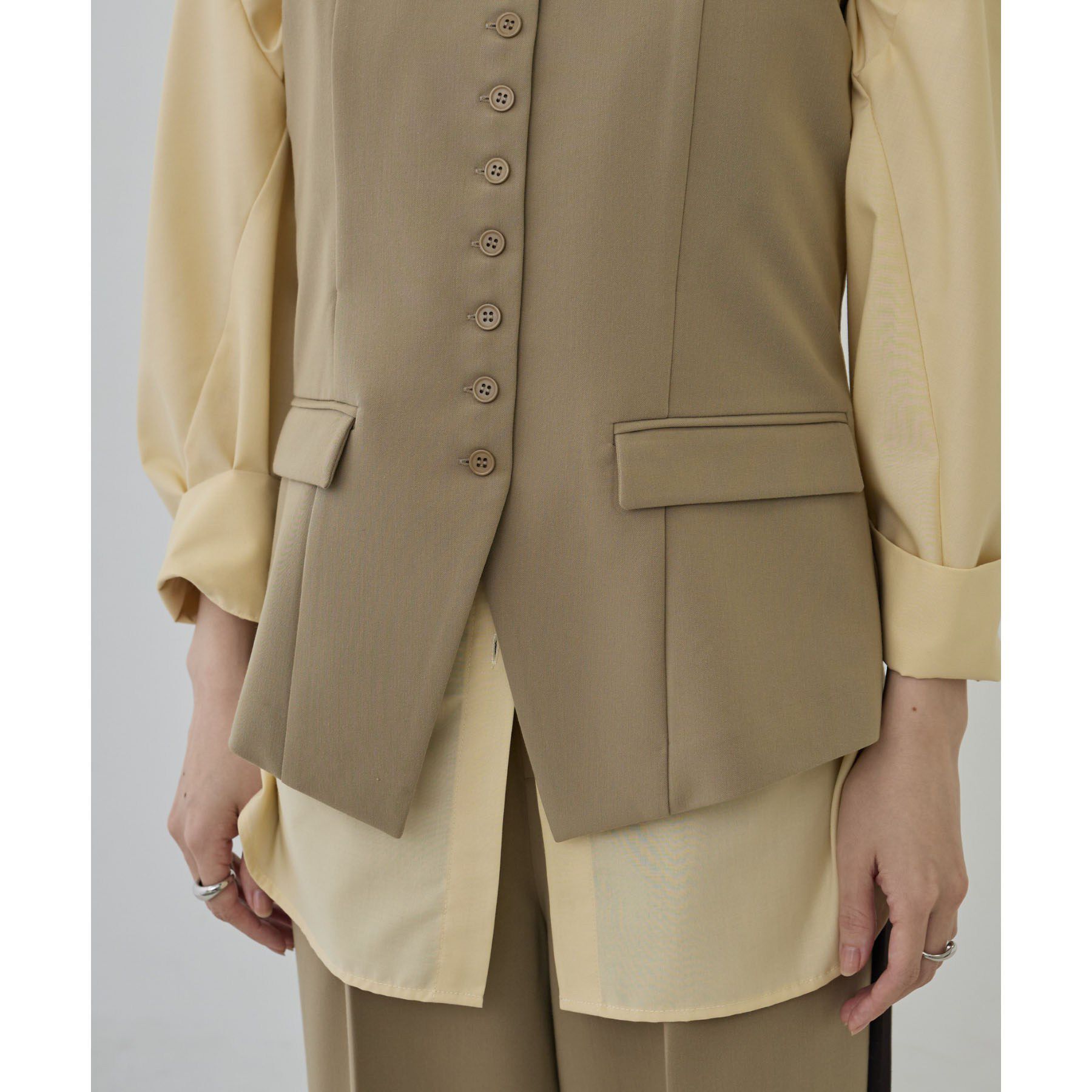GALLEST「Comfy Set Up｜キャミジレ【セットアップ対応／通勤／カセット服】」|ベスト・ジレ|