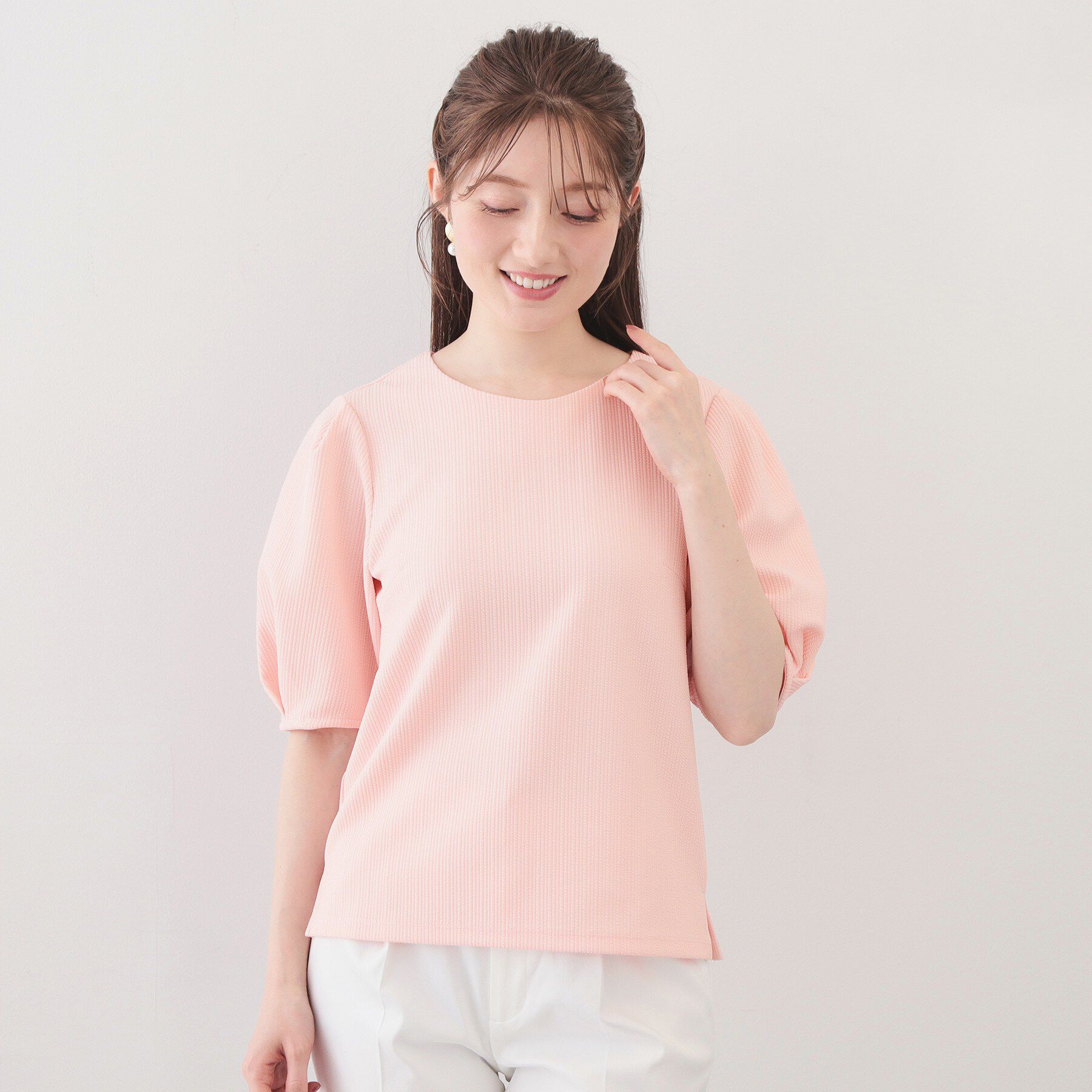 index「タックパフトップス【洗濯機OK／UVケア／接触冷感】」|Tシャツ・カットソー|