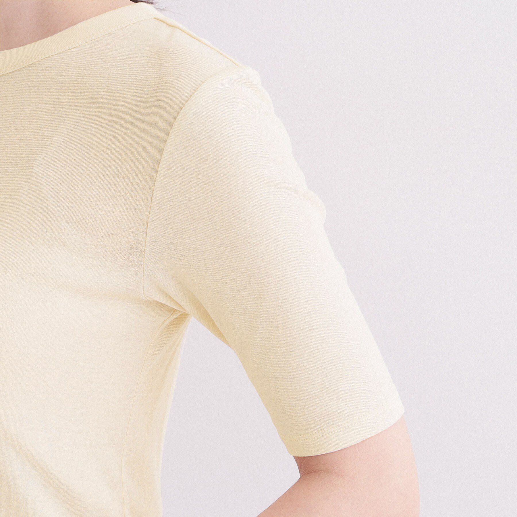 OPAQUE.CLIP「シアーコットンヘンリーネックカットソー【洗濯機OK】」|Tシャツ・カットソー|