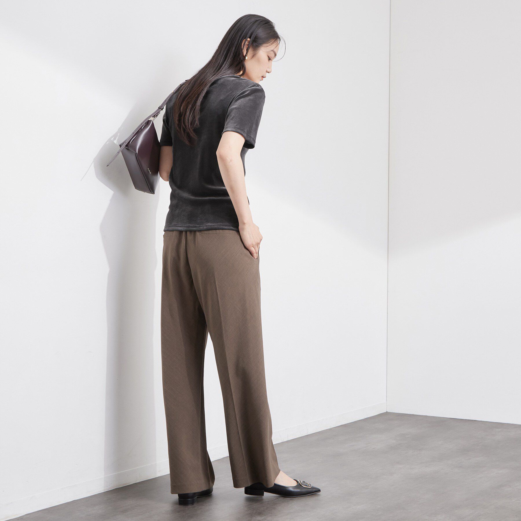 OPAQUE.CLIP「フロッキーチュールカットソー【洗濯機OK】」|Tシャツ・カットソー|